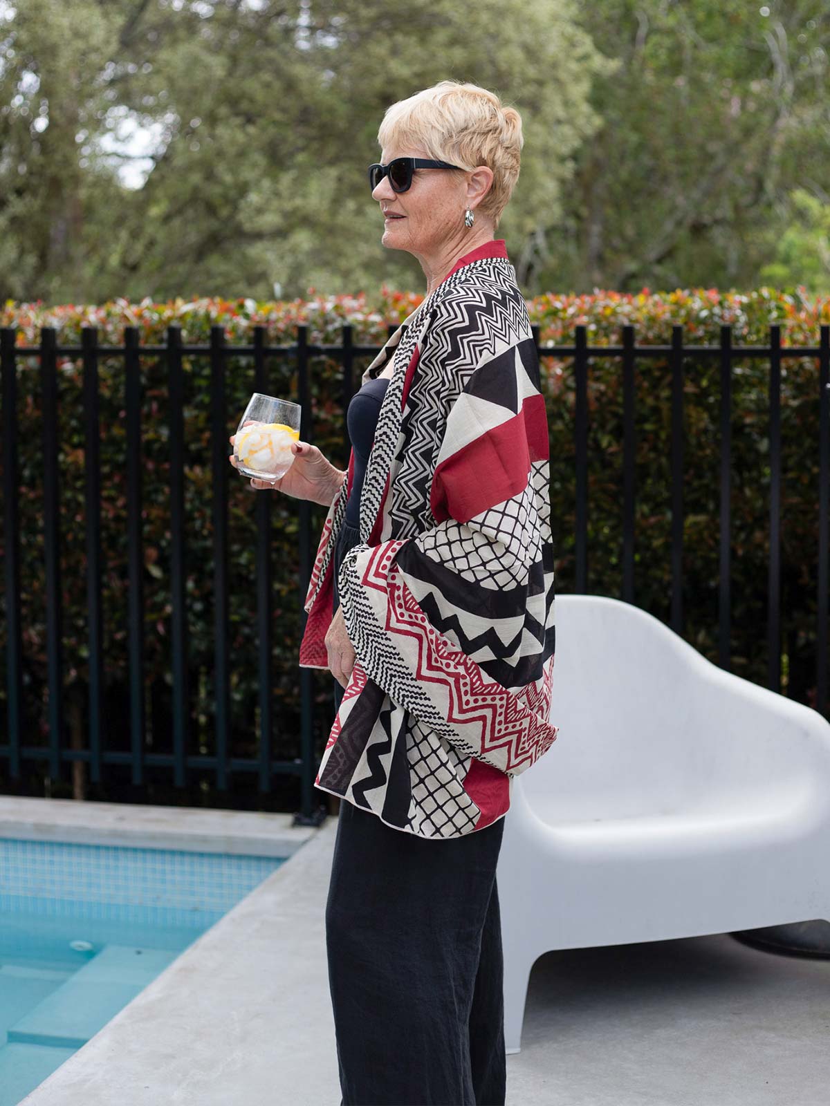 Zig Zag Print Scarf
