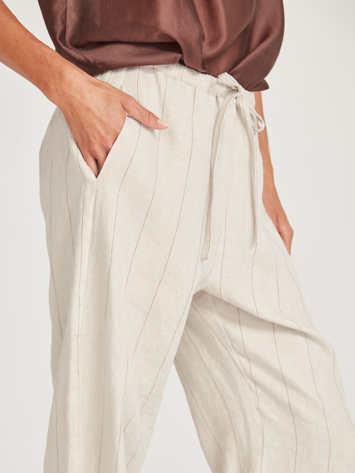Linen Stripe Bennett Pant