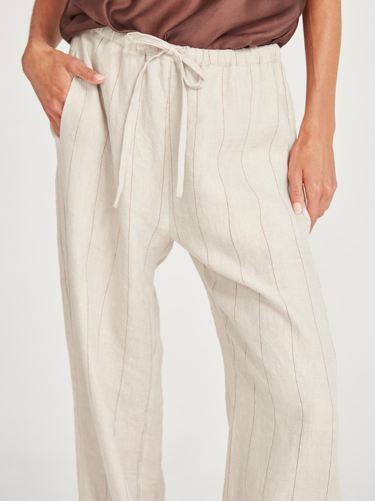 Linen Stripe Bennett Pant