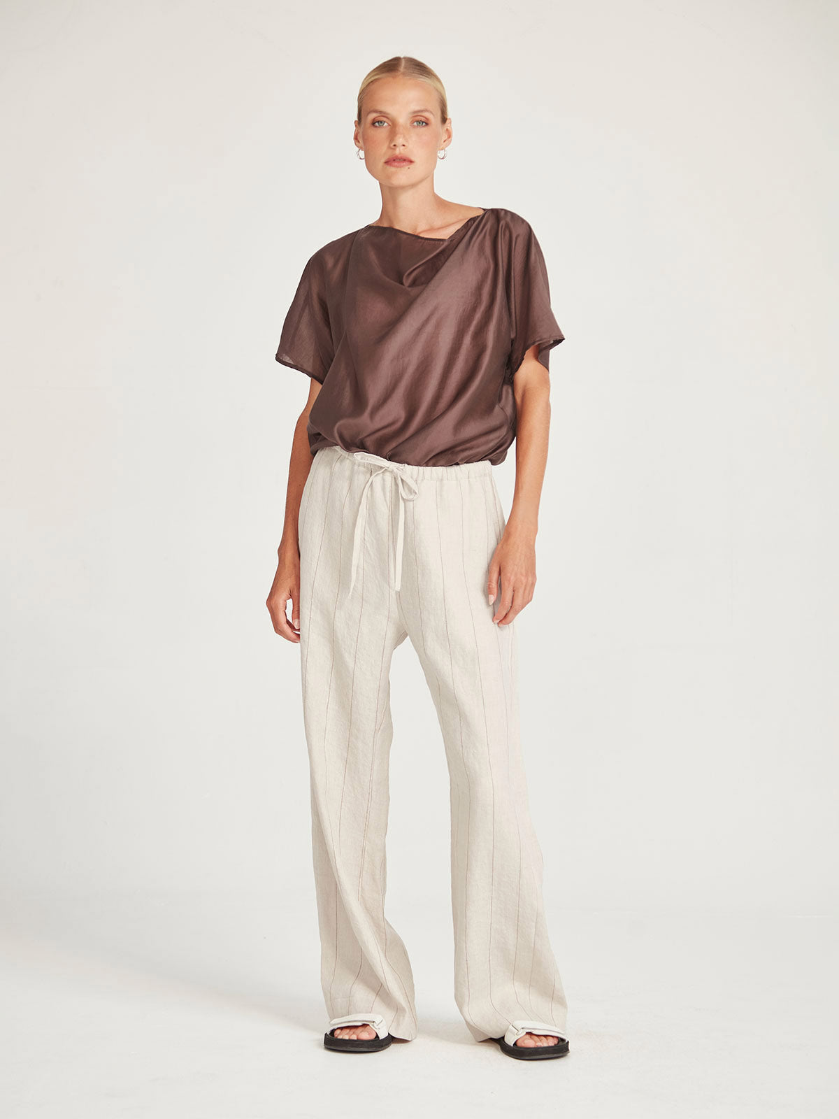 Linen Stripe Bennett Pant