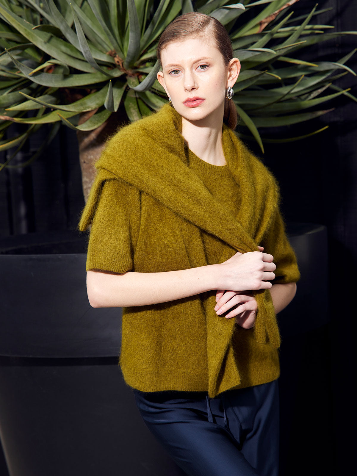 Brushed Cashmere Cardigan