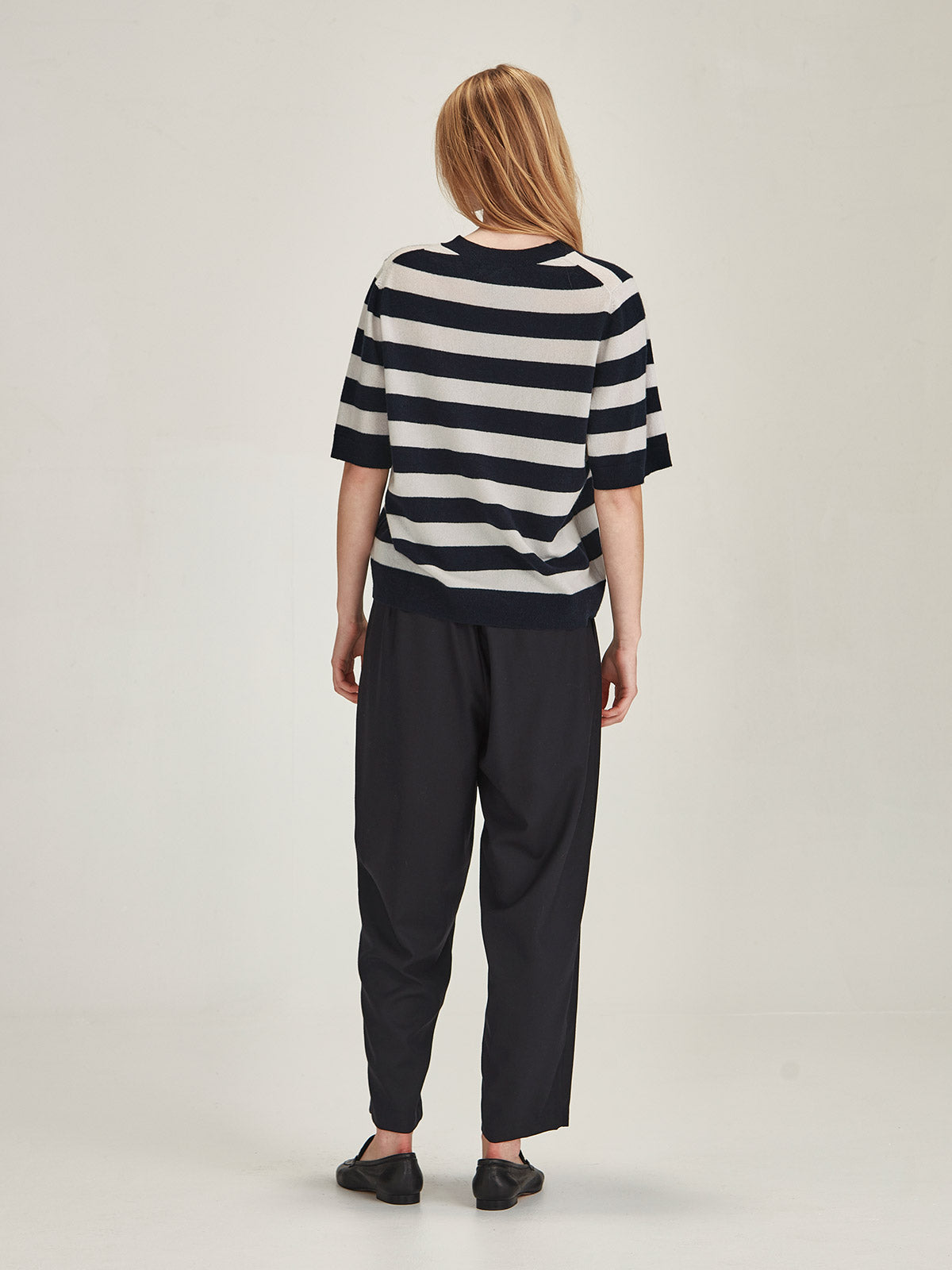 Emi Striped Cashmere Tee