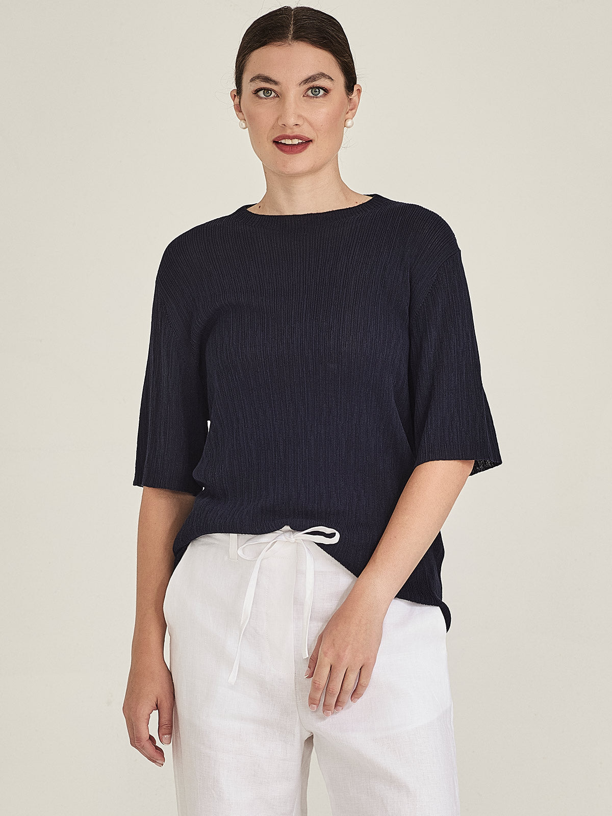 Crinkle Knit Tee