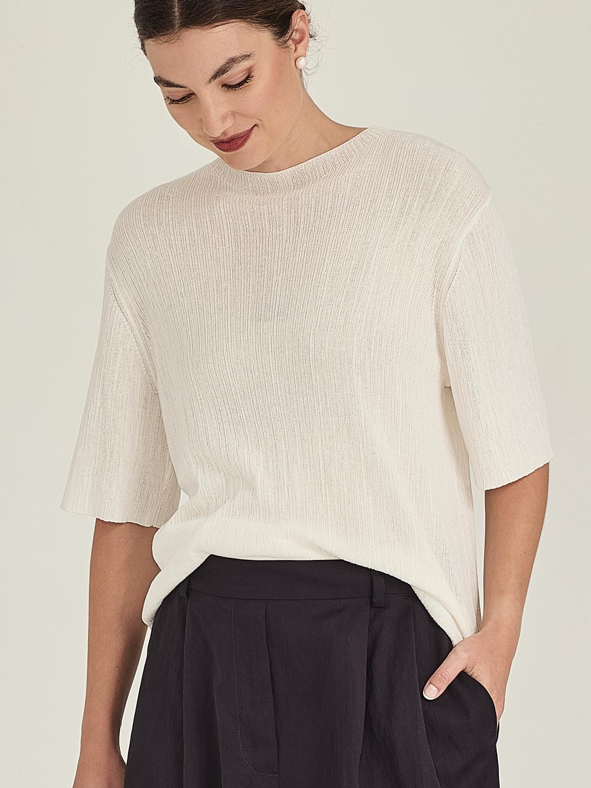 Crinkle Knit Tee