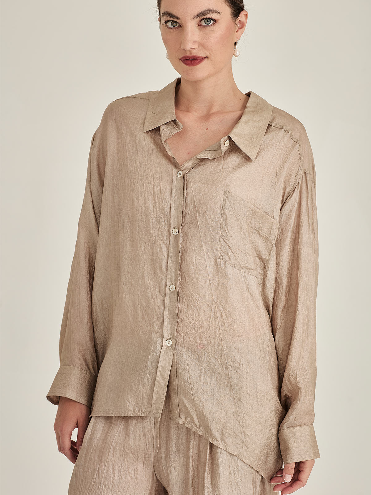 Tussar Silk Becca Shirt