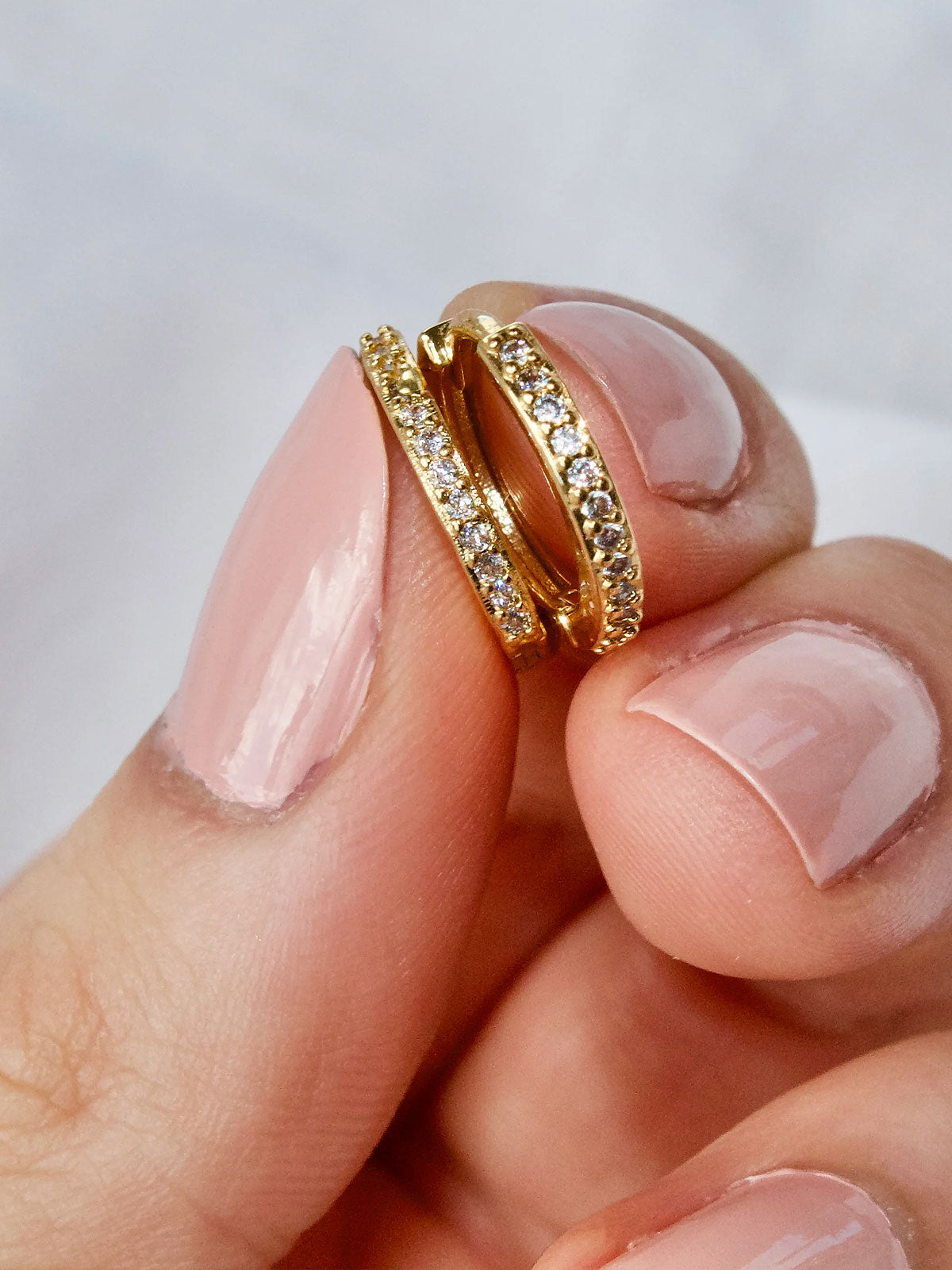 Pave Hoop Huggies