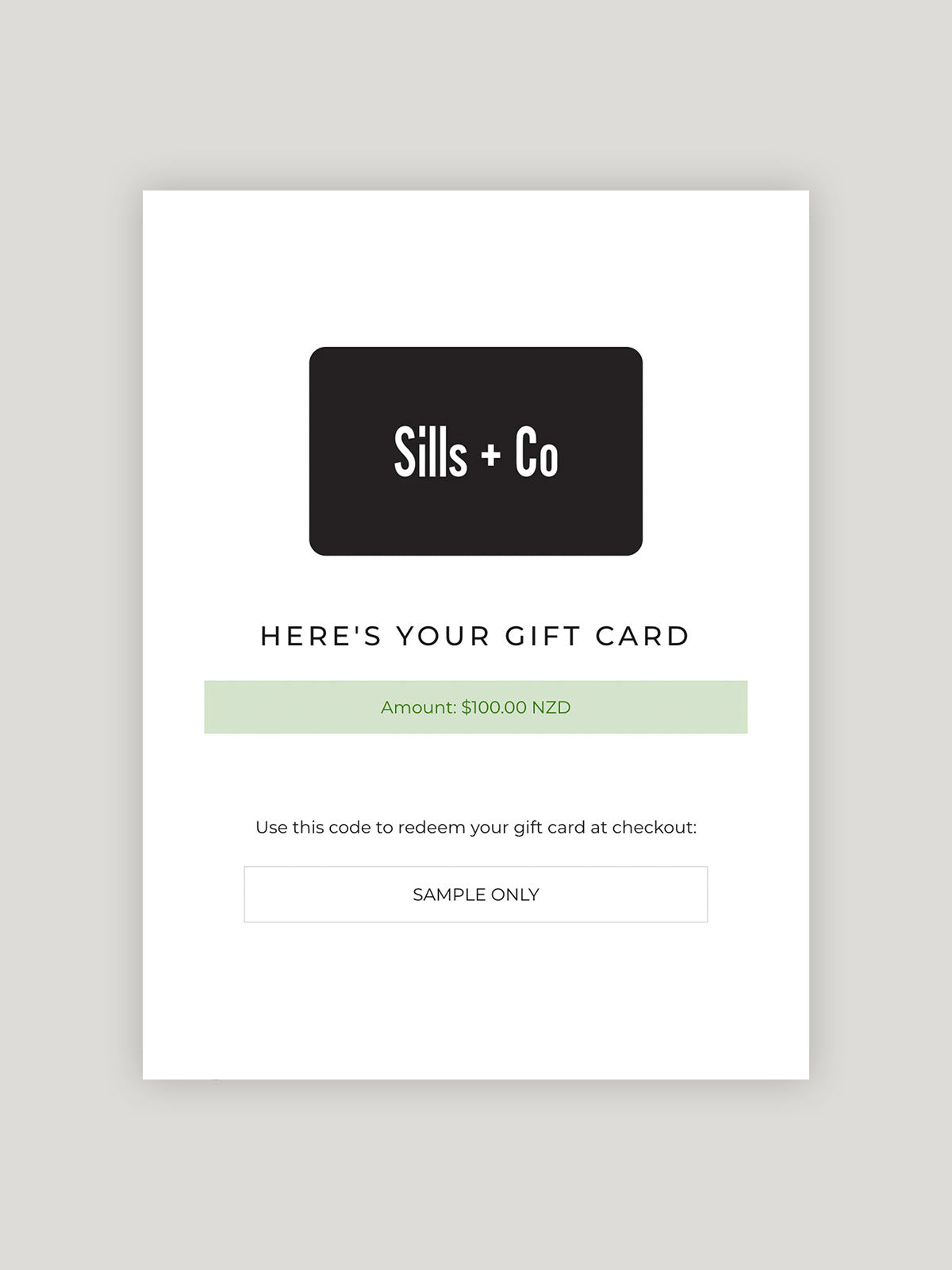 $100 e-Gift Card