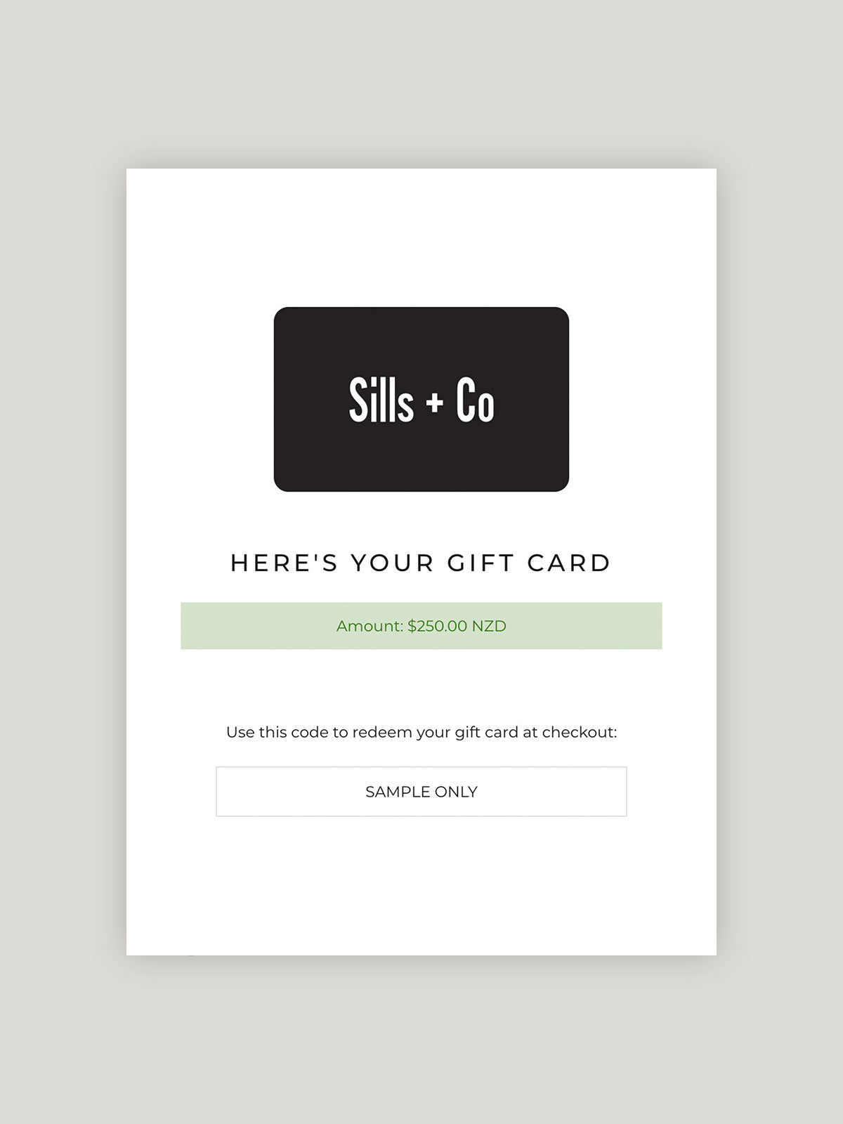 $250 e-Gift Card