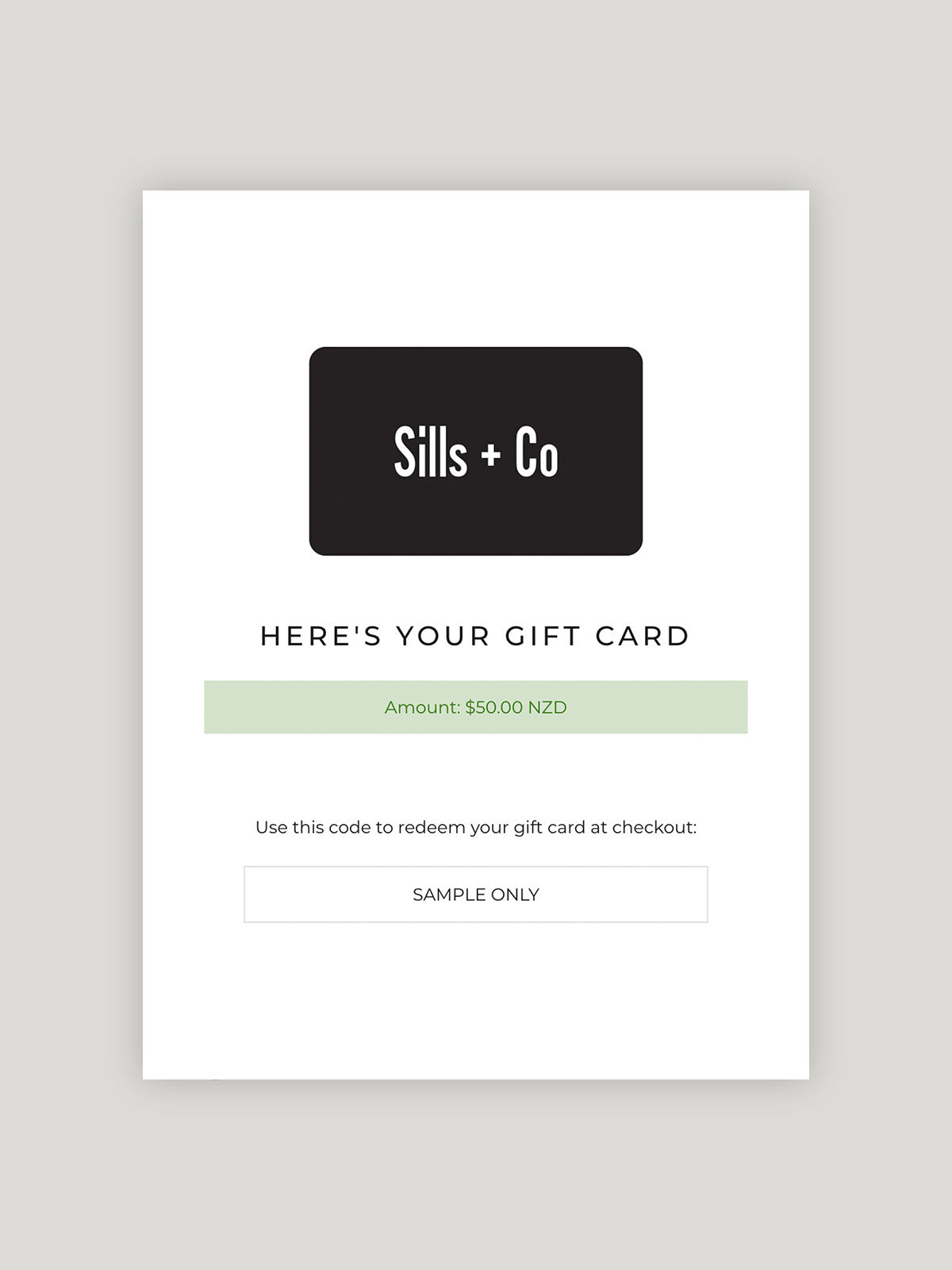 $50 e-Gift Card