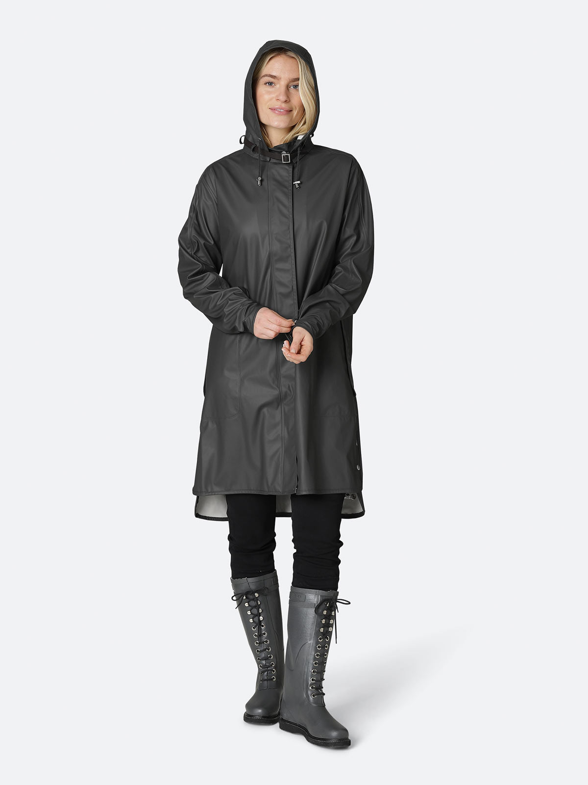 Raincoat w Detach Hood