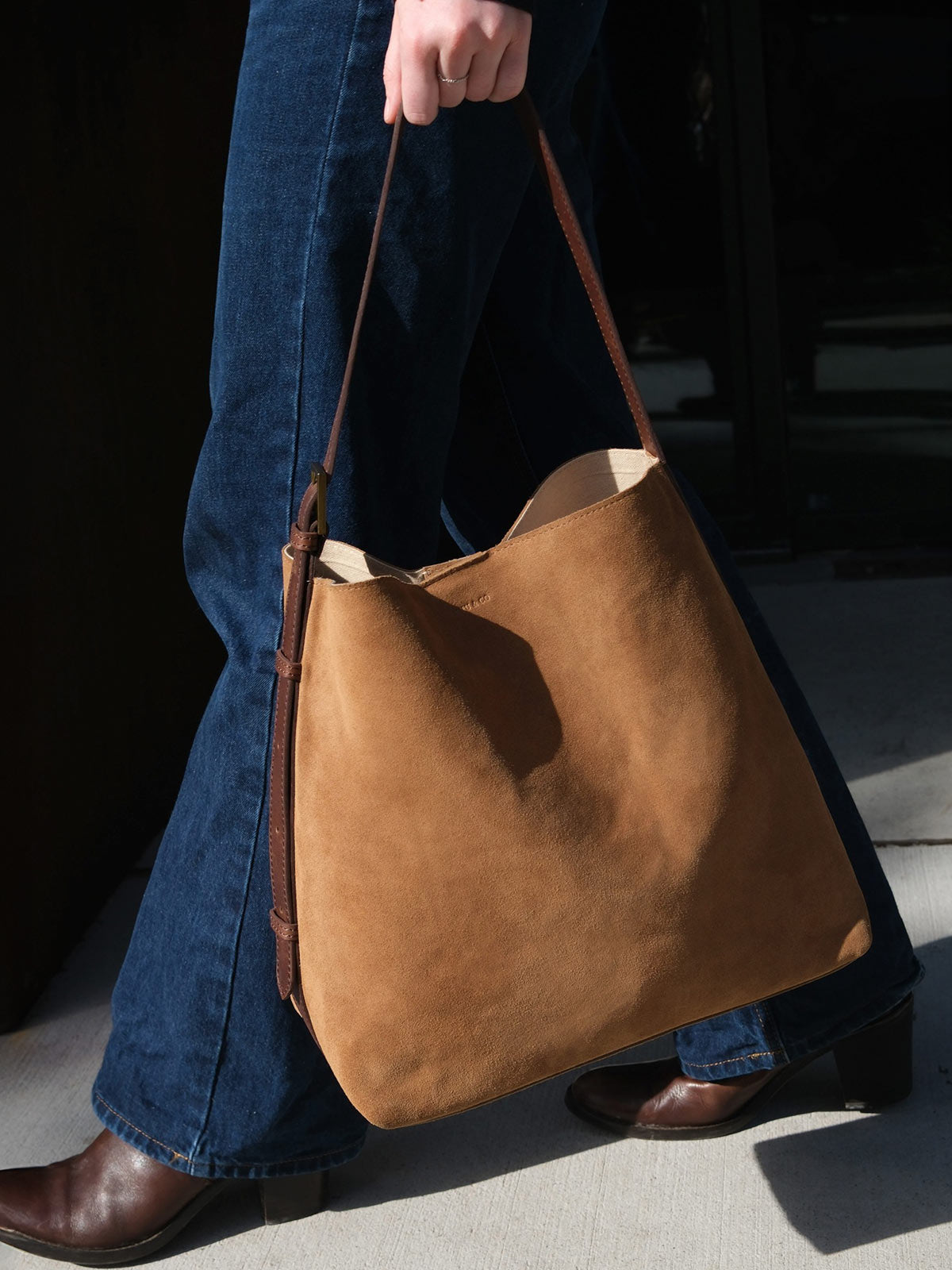 Suede Cabas Tote
