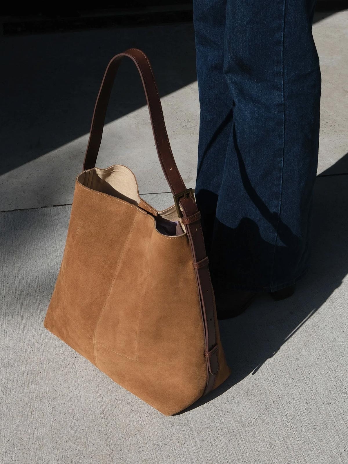 Suede Cabas Tote