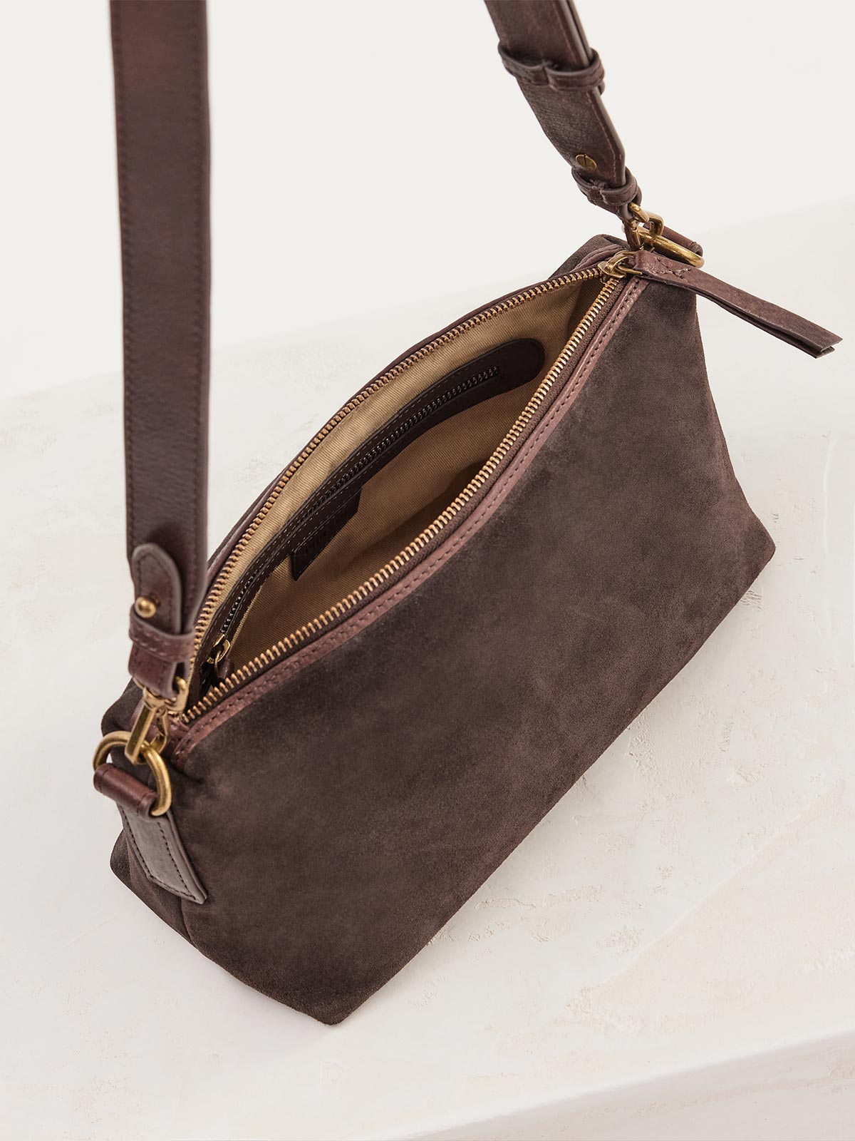 Suede Teddy Bag