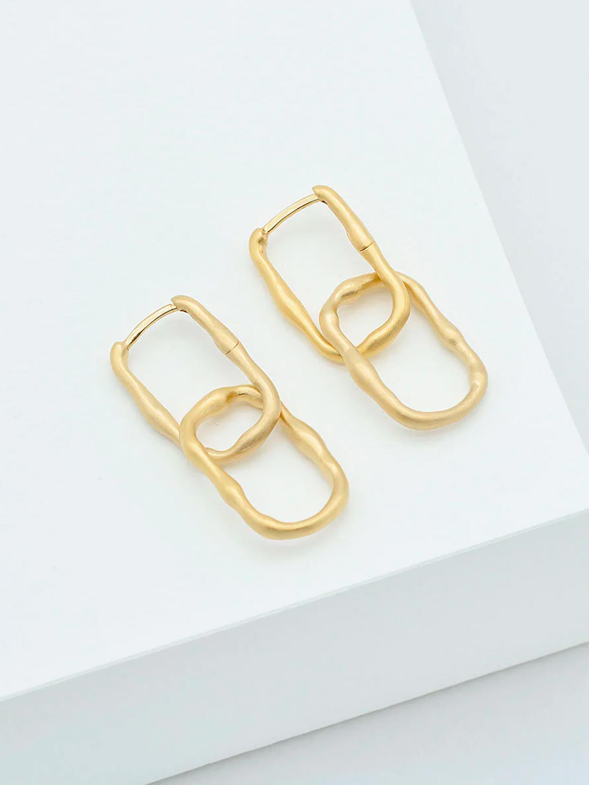 Liana Huggie Hoop Link Earrings G