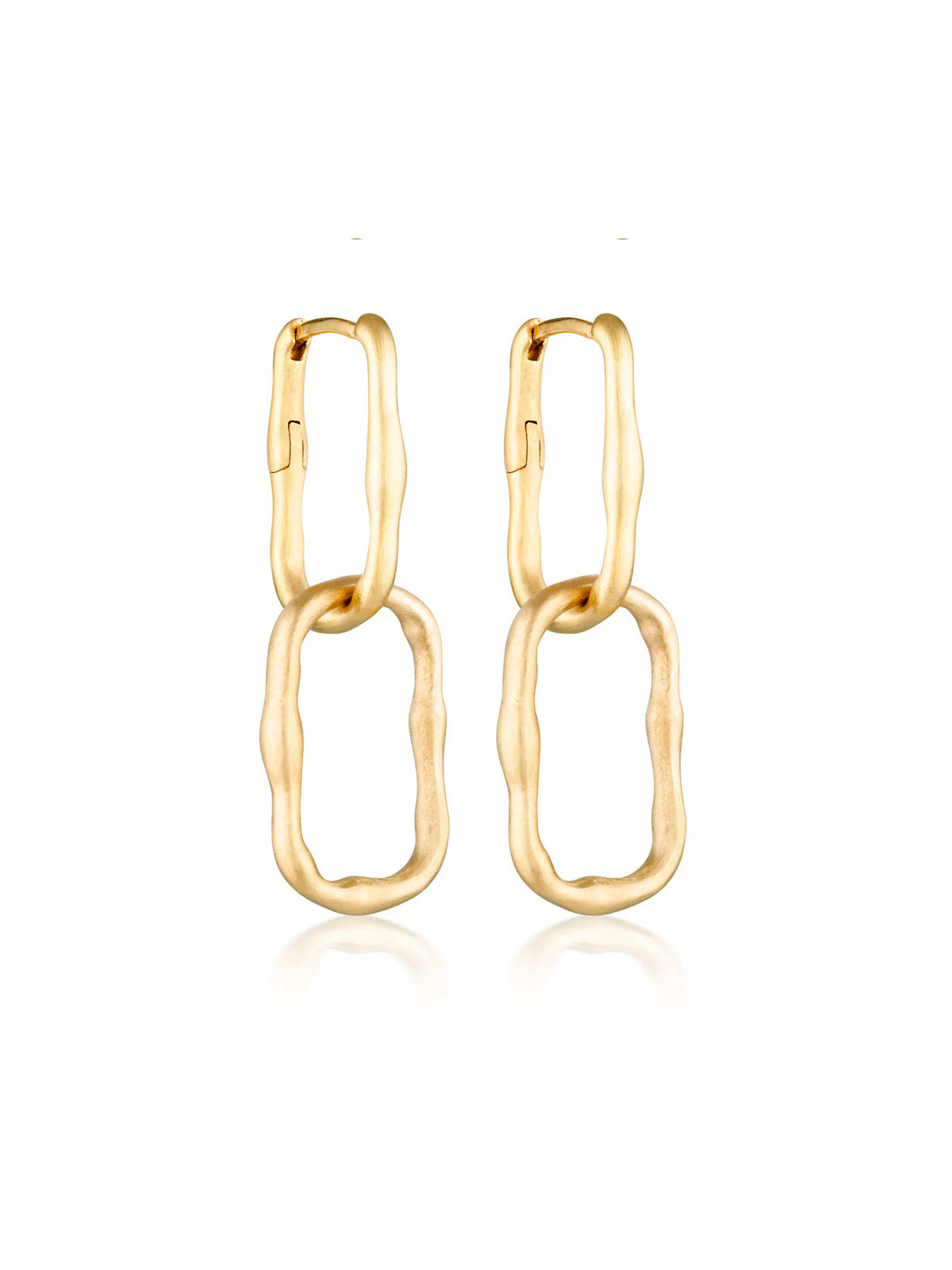 Liana Huggie Hoop Link Earrings G
