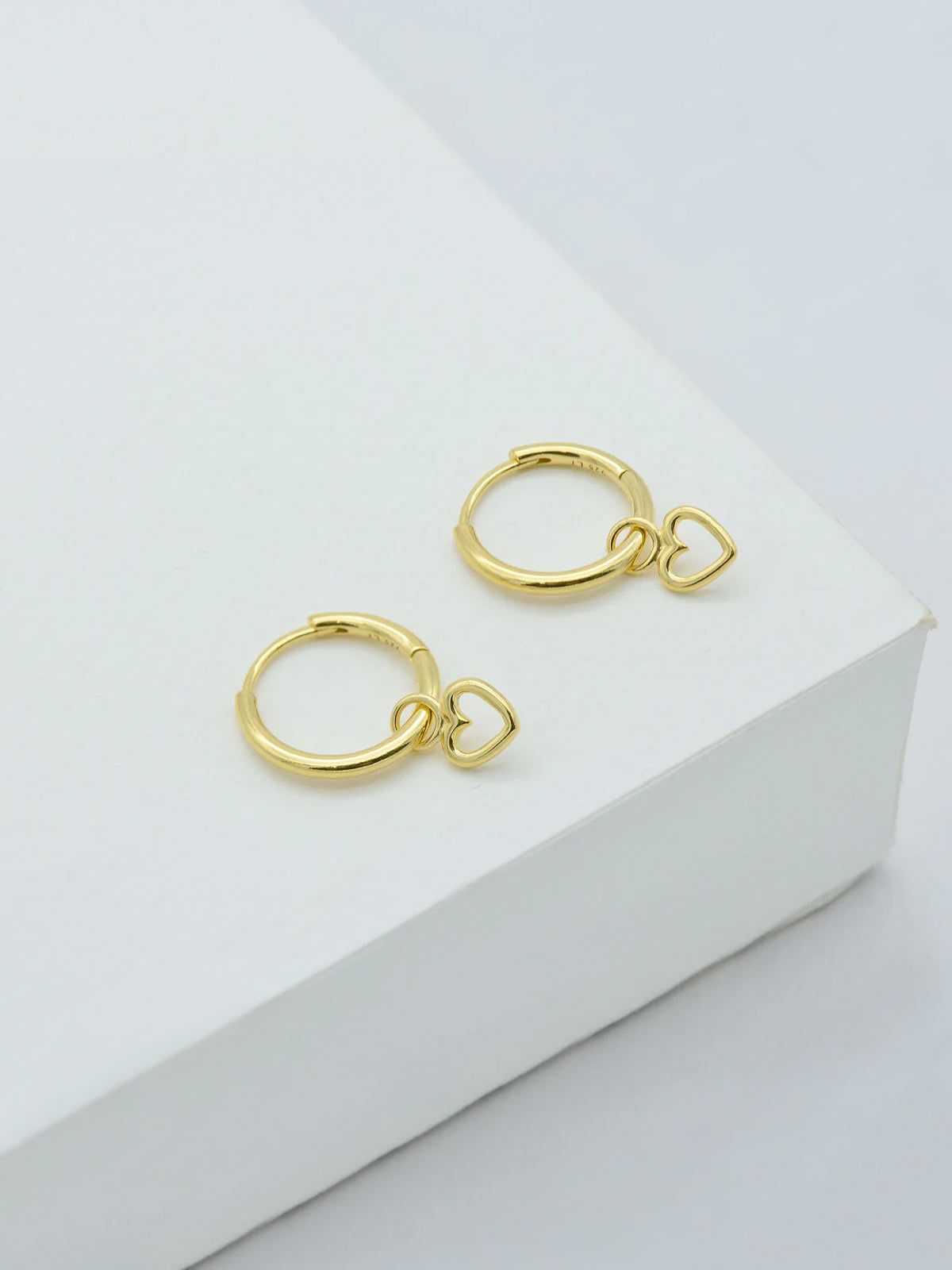 Open Heart Huggie Hoop G