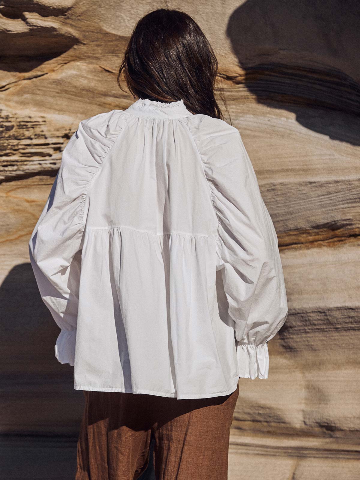 Crema Frilled Blouse