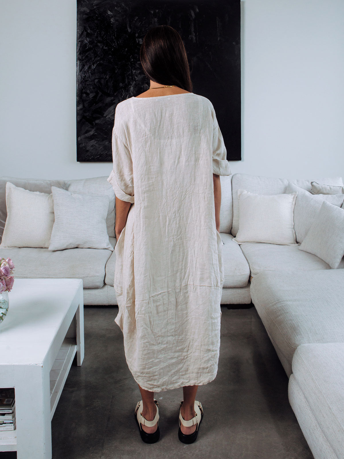 Donald Linen Balloon Dress