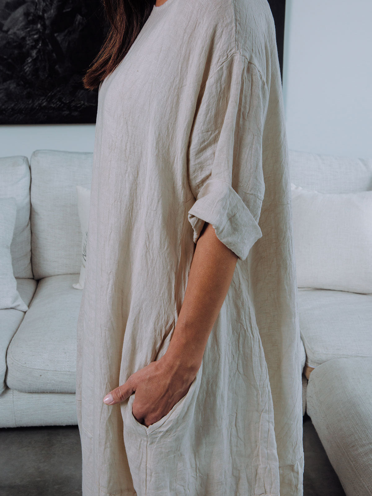 Donald Linen Balloon Dress