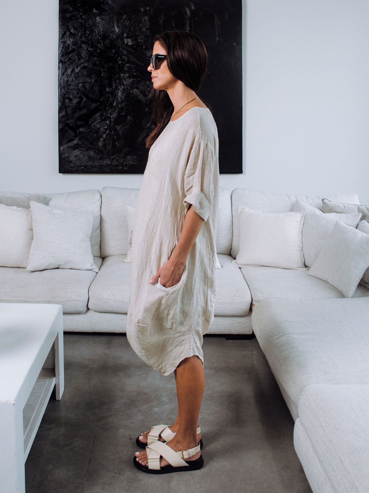 Donald Linen Balloon Dress