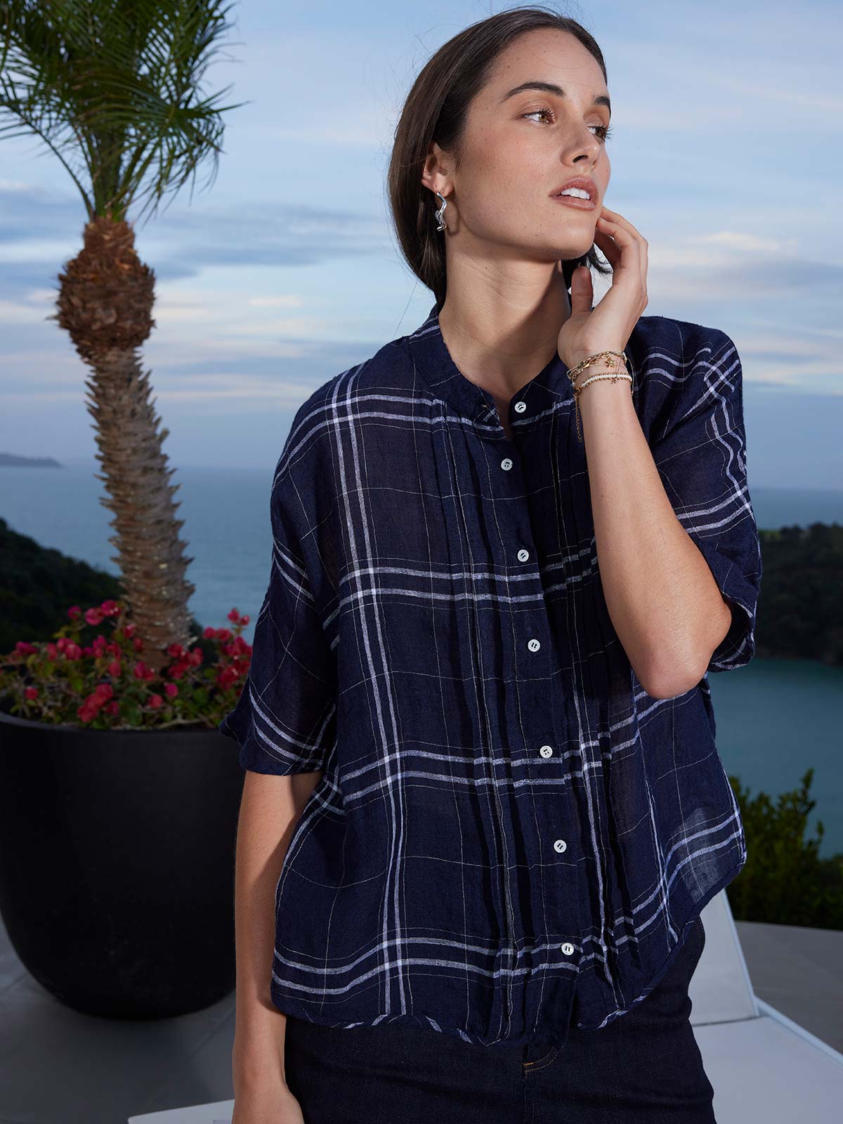 Jada Check Blouse