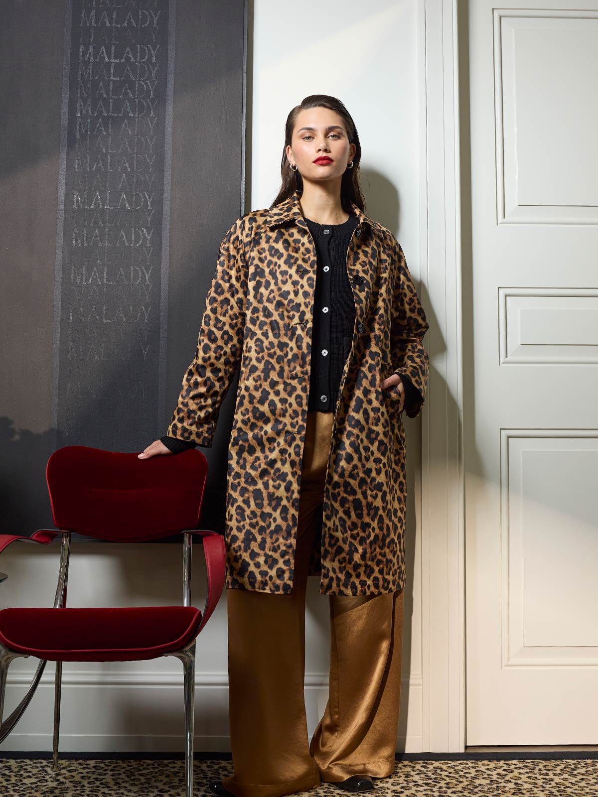 Lili Leopard Trench