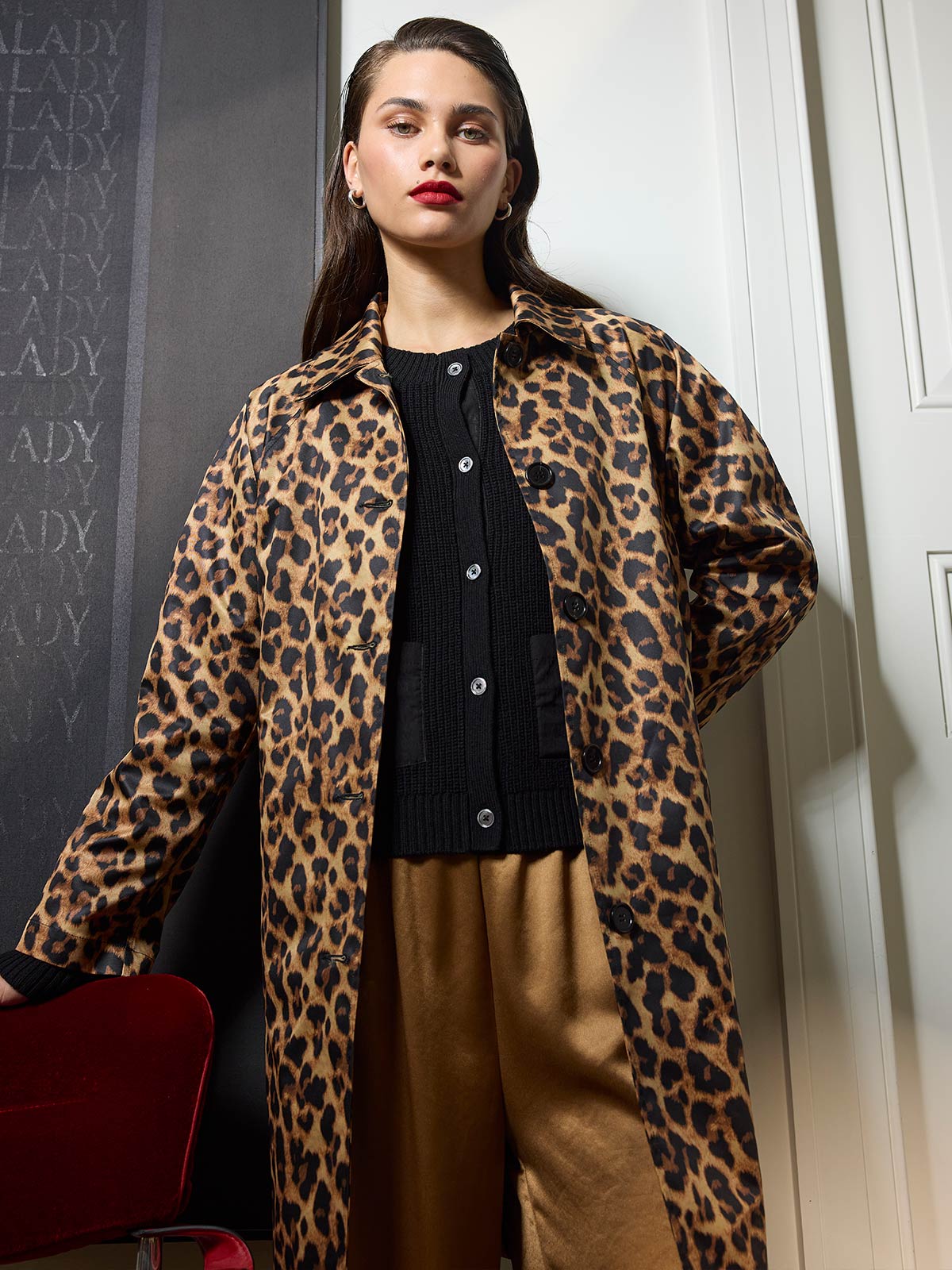 Lili Leopard Trench