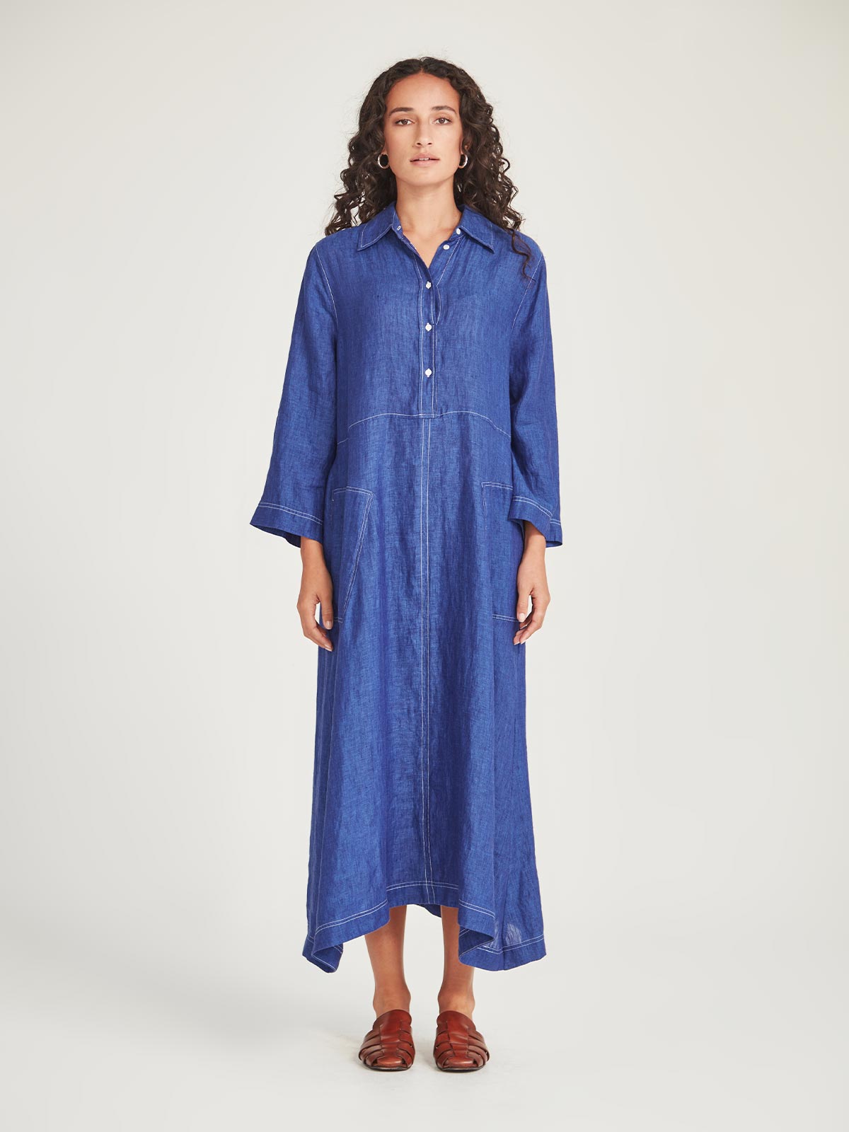 Sofia Linen Shirtdress