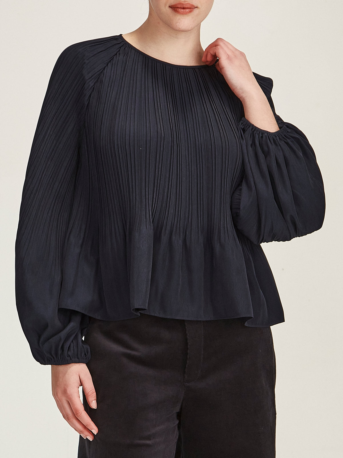 Sumi Pleat Top
