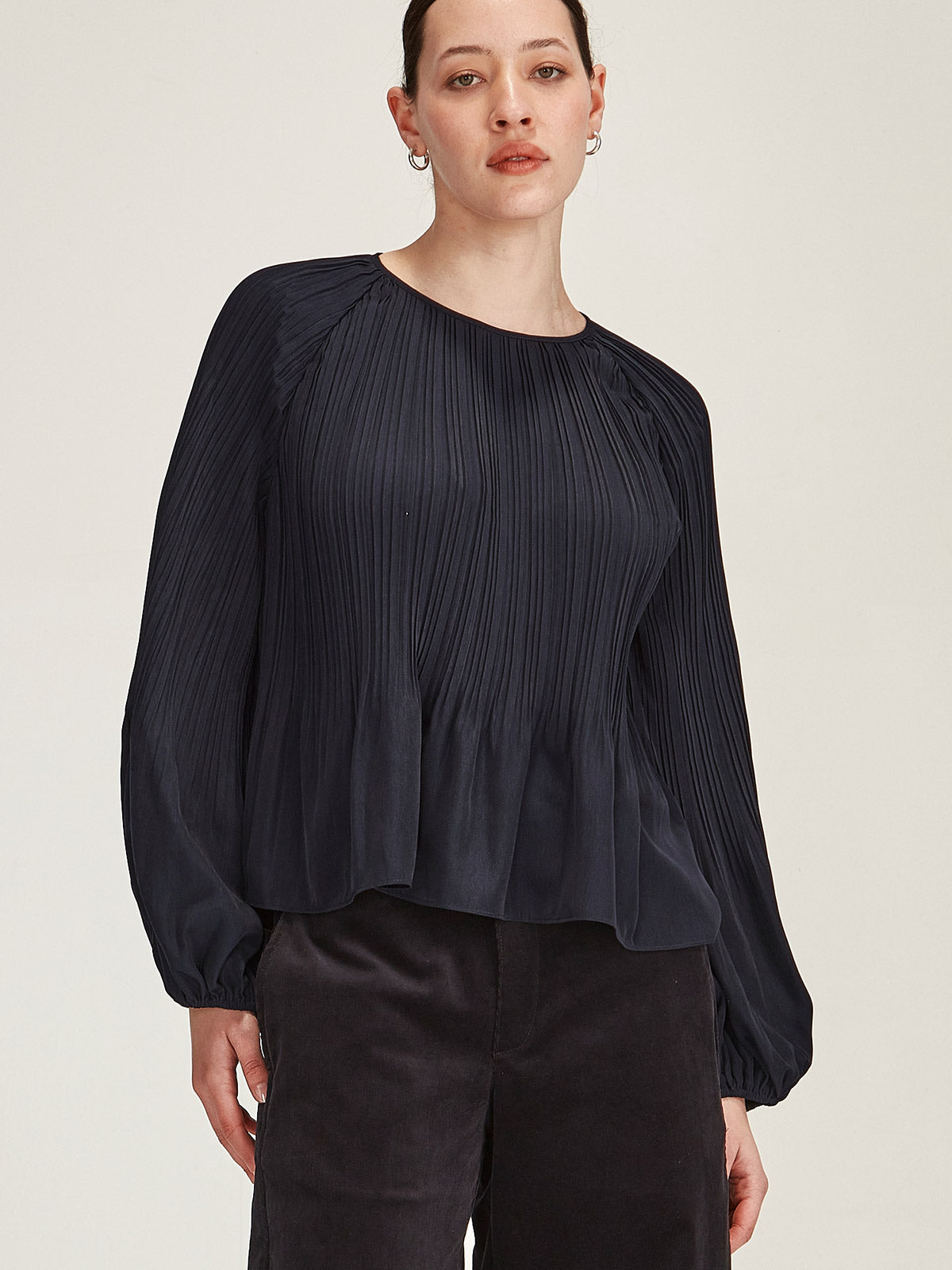 Sumi Pleat Top