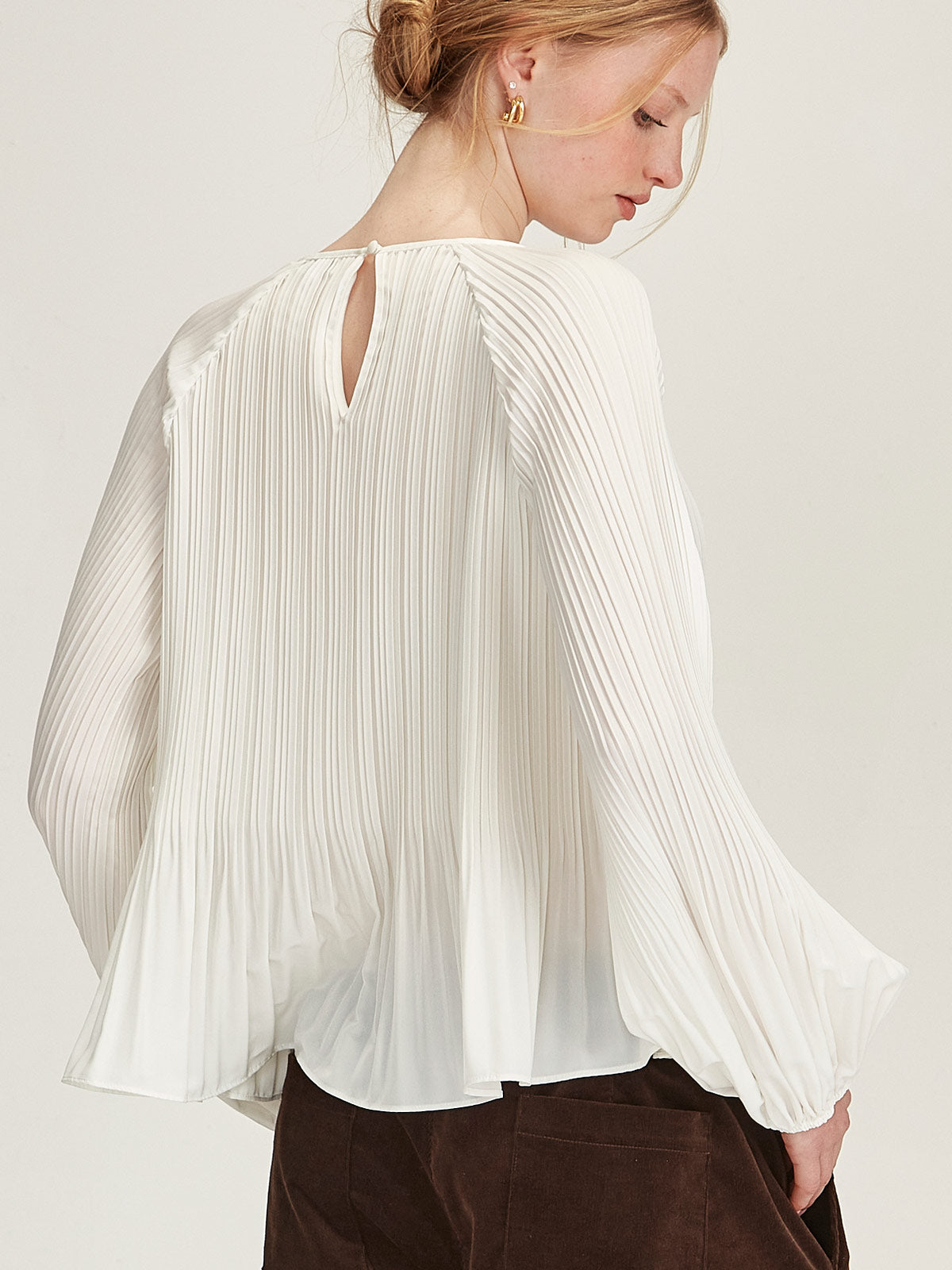 Sumi Pleat Top