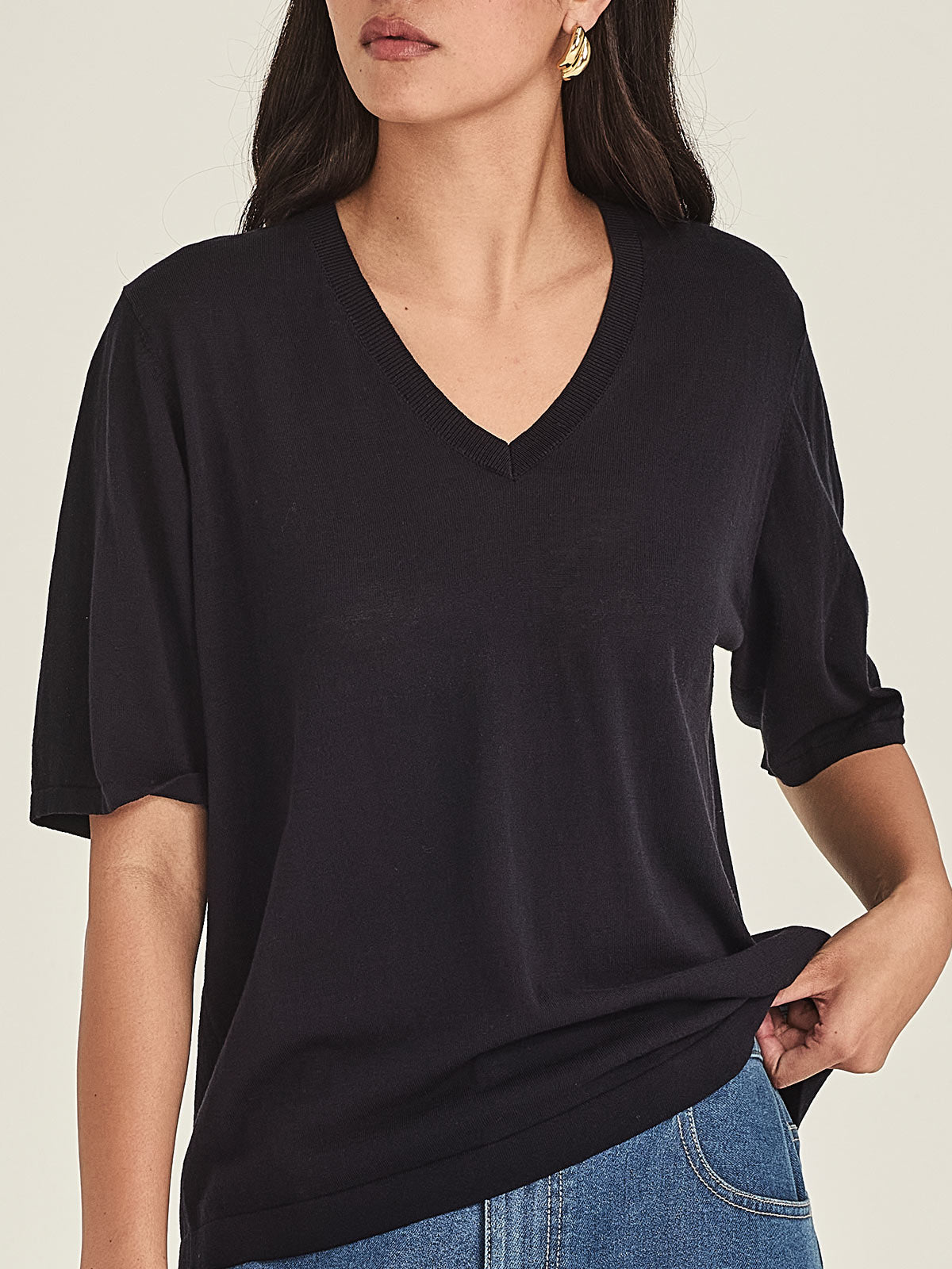 Raye V Knit Tee