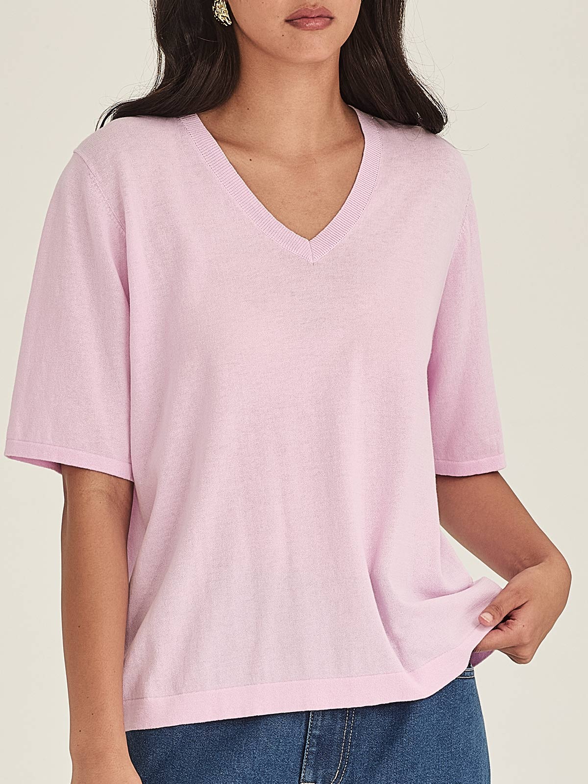 Raye V Knit Tee