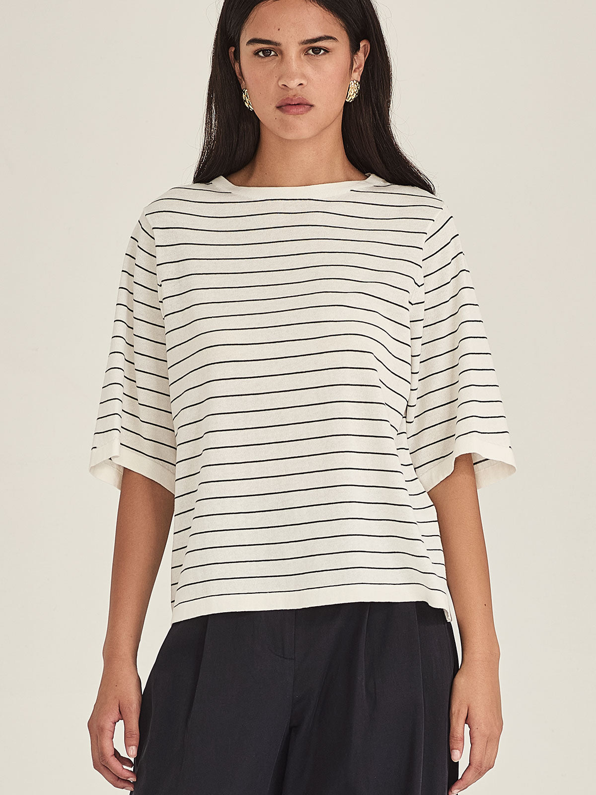 Sumire Striped Boxy Tee