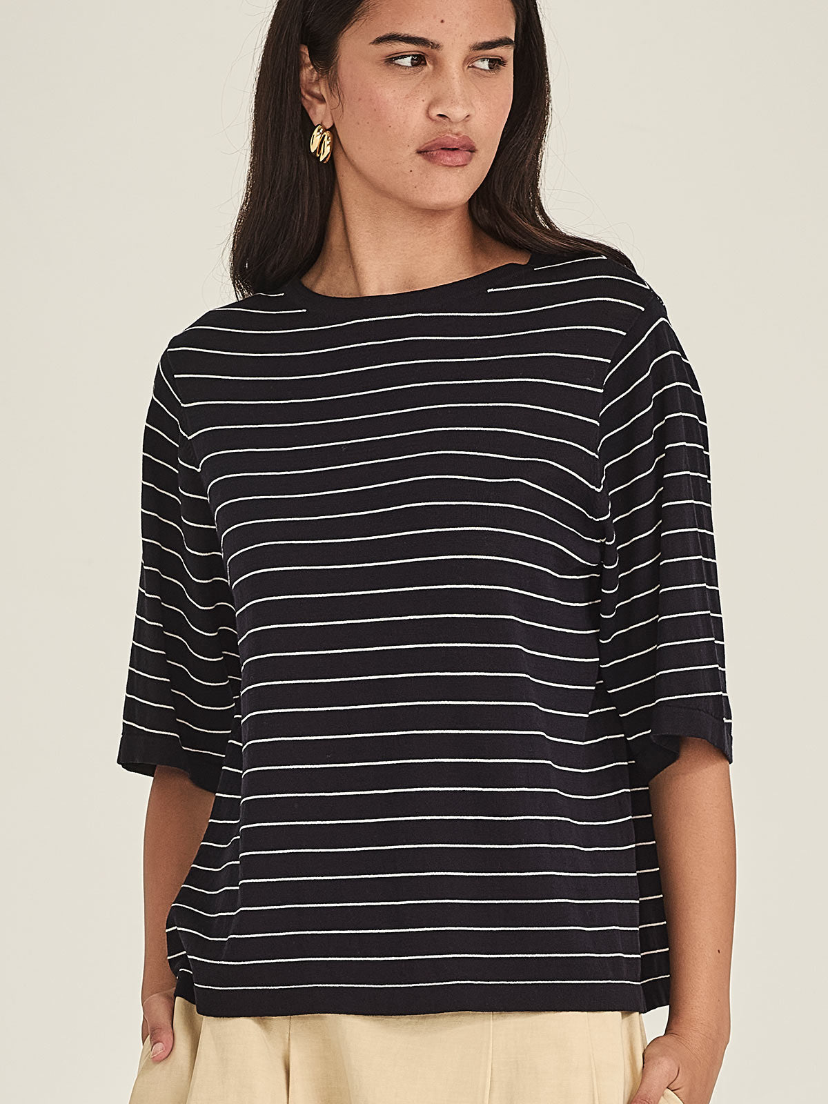 Sumire Striped Boxy Tee