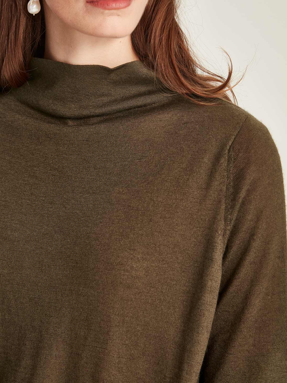 Alina Fine Cashmere Drape Neck Top