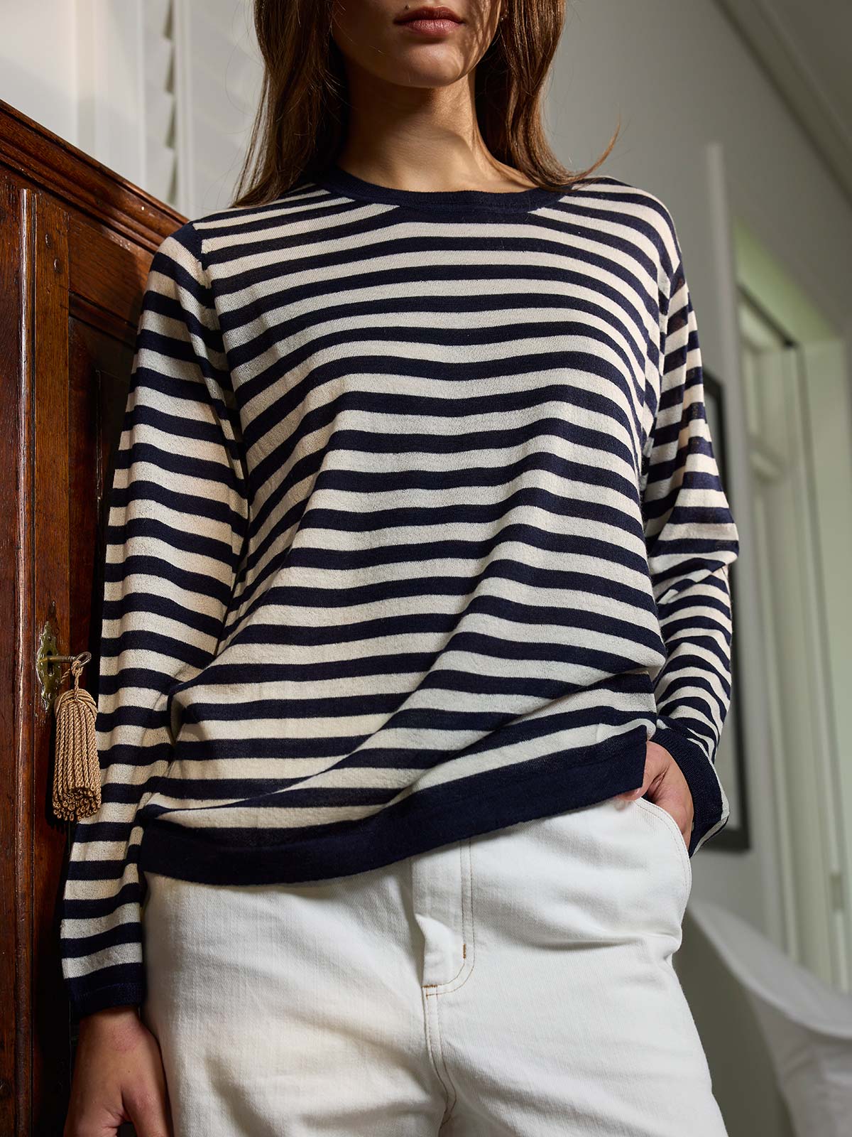 Navika Striped Fine Cashmere