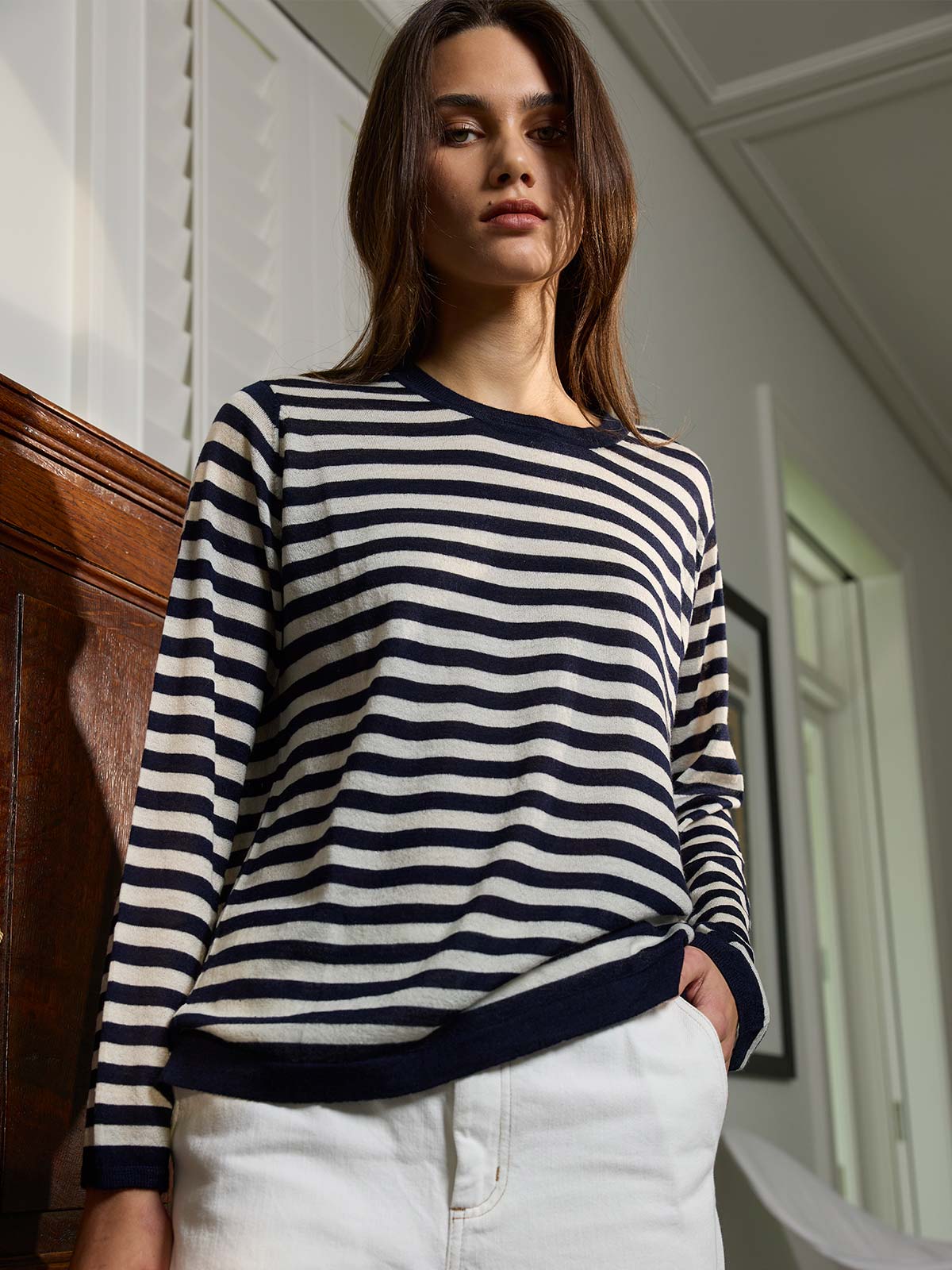 Navika Striped Fine Cashmere