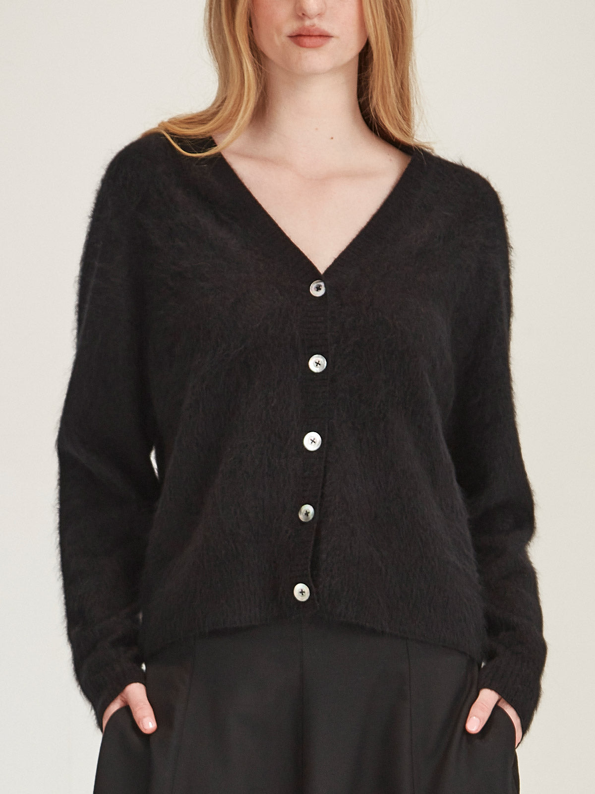 Brushed Cashmere Cardigan