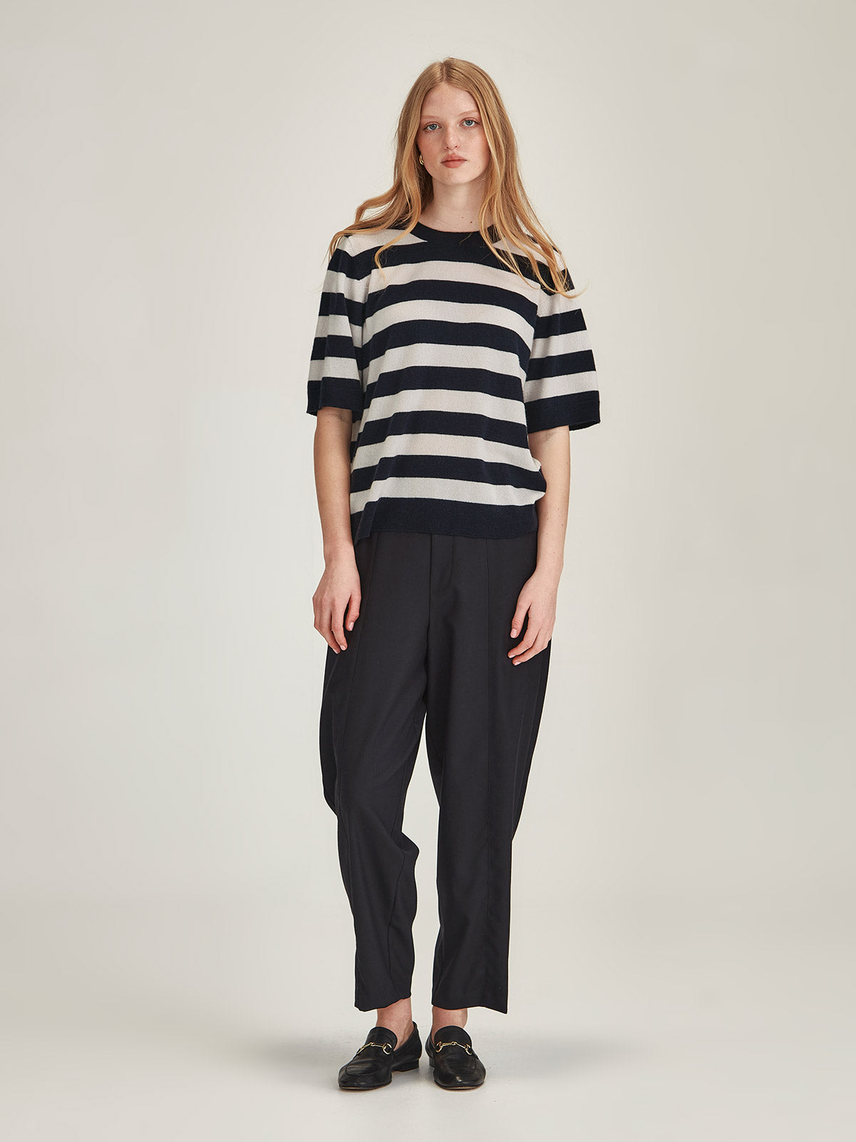 Emi Striped Cashmere Tee