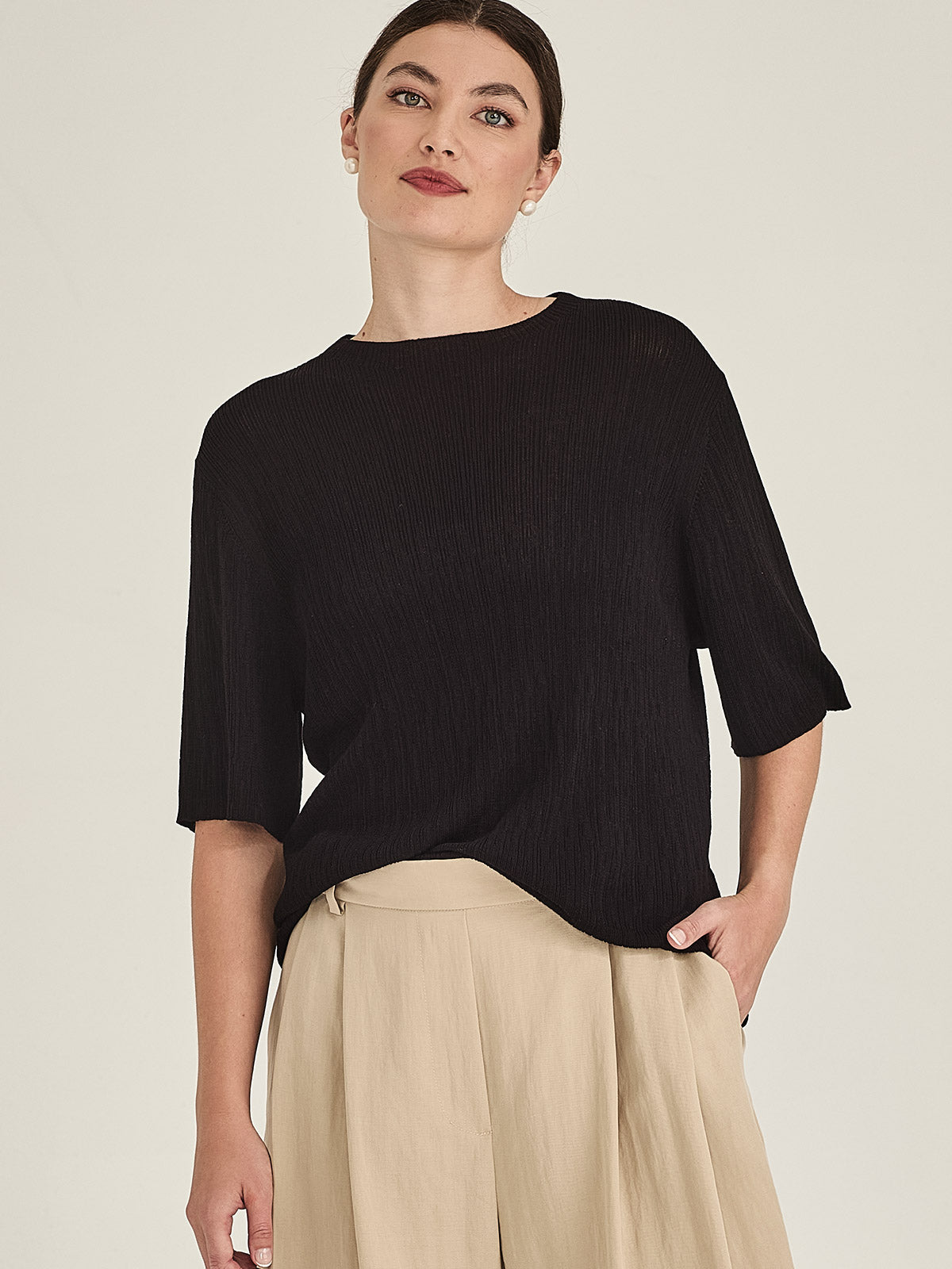 Crinkle Knit Tee