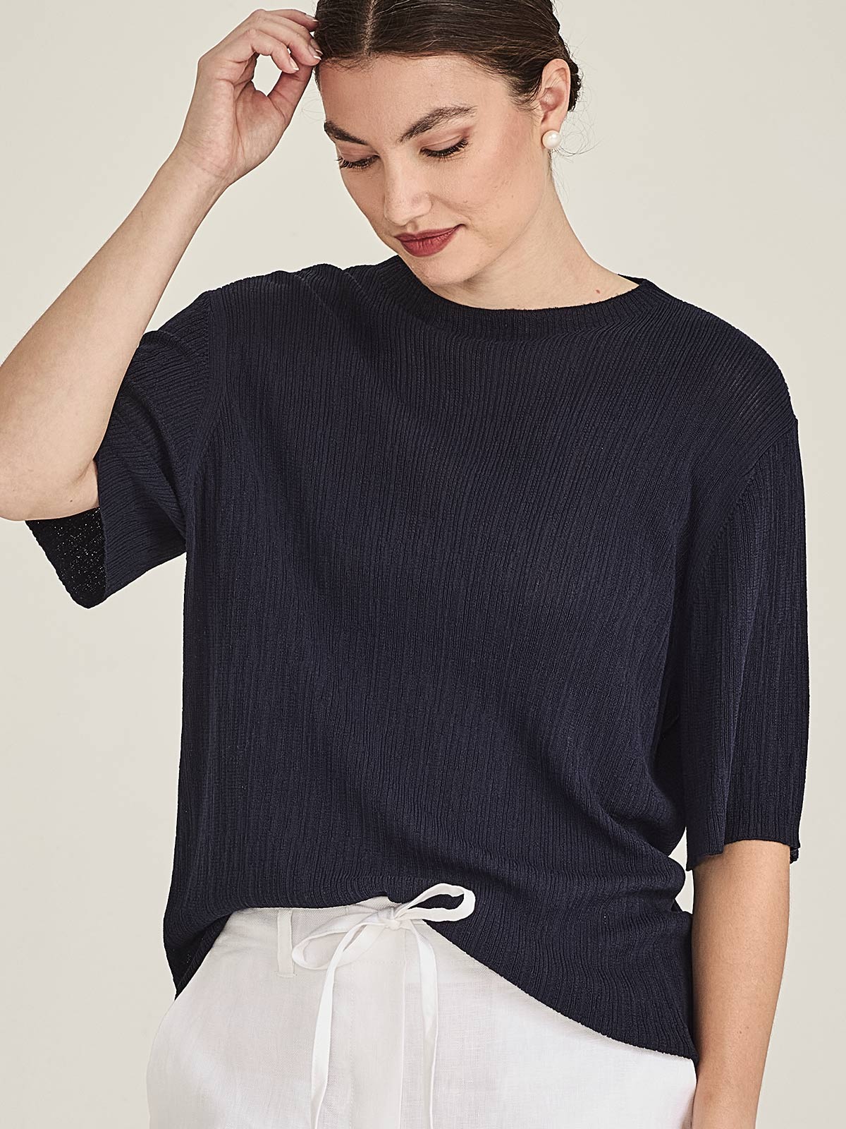 Crinkle Knit Tee