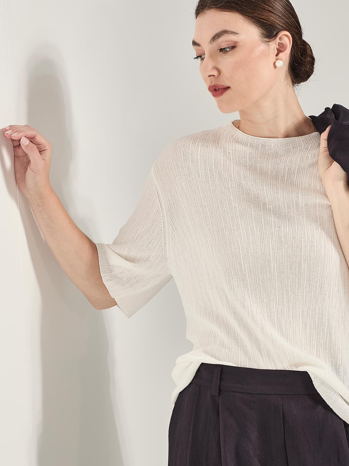 Crinkle Knit Tee