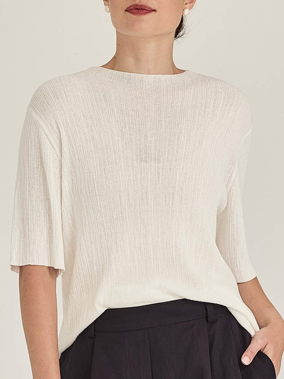 Crinkle Knit Tee