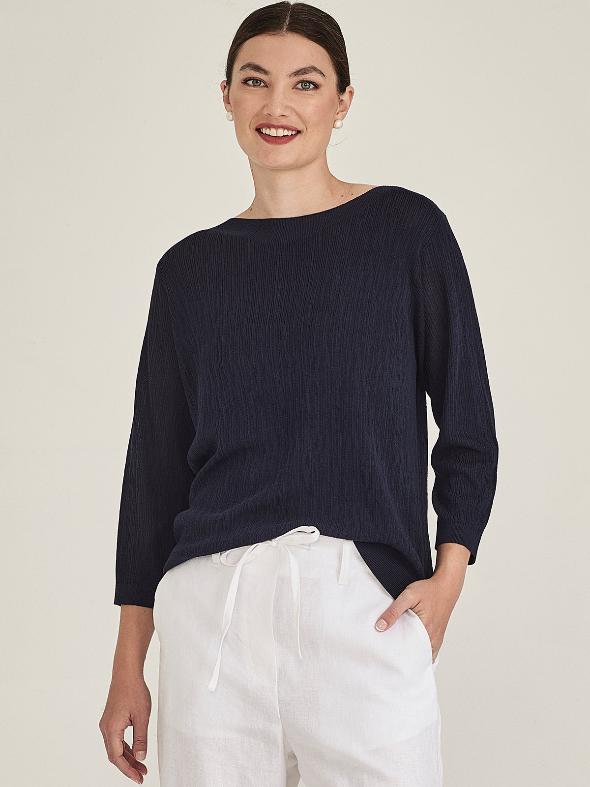 Crinkle Boatneck