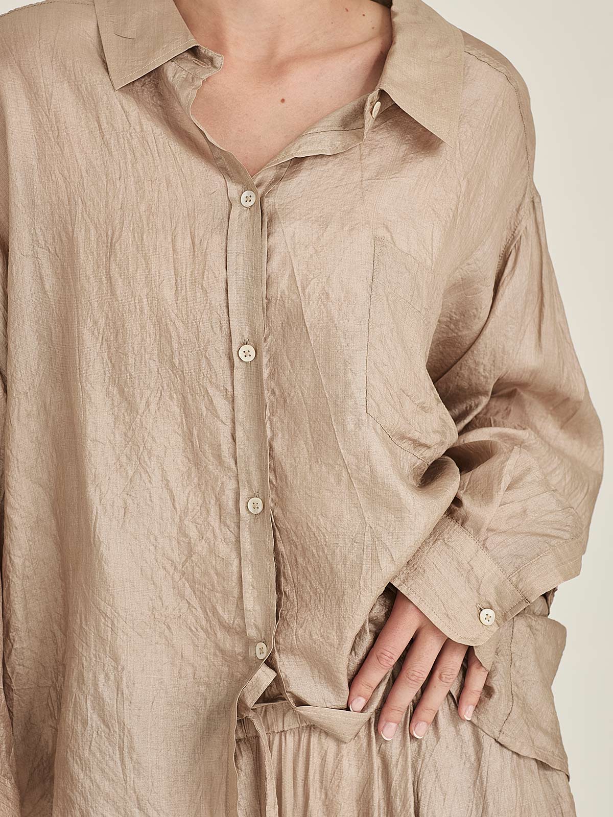 Tussar Silk Becca Shirt