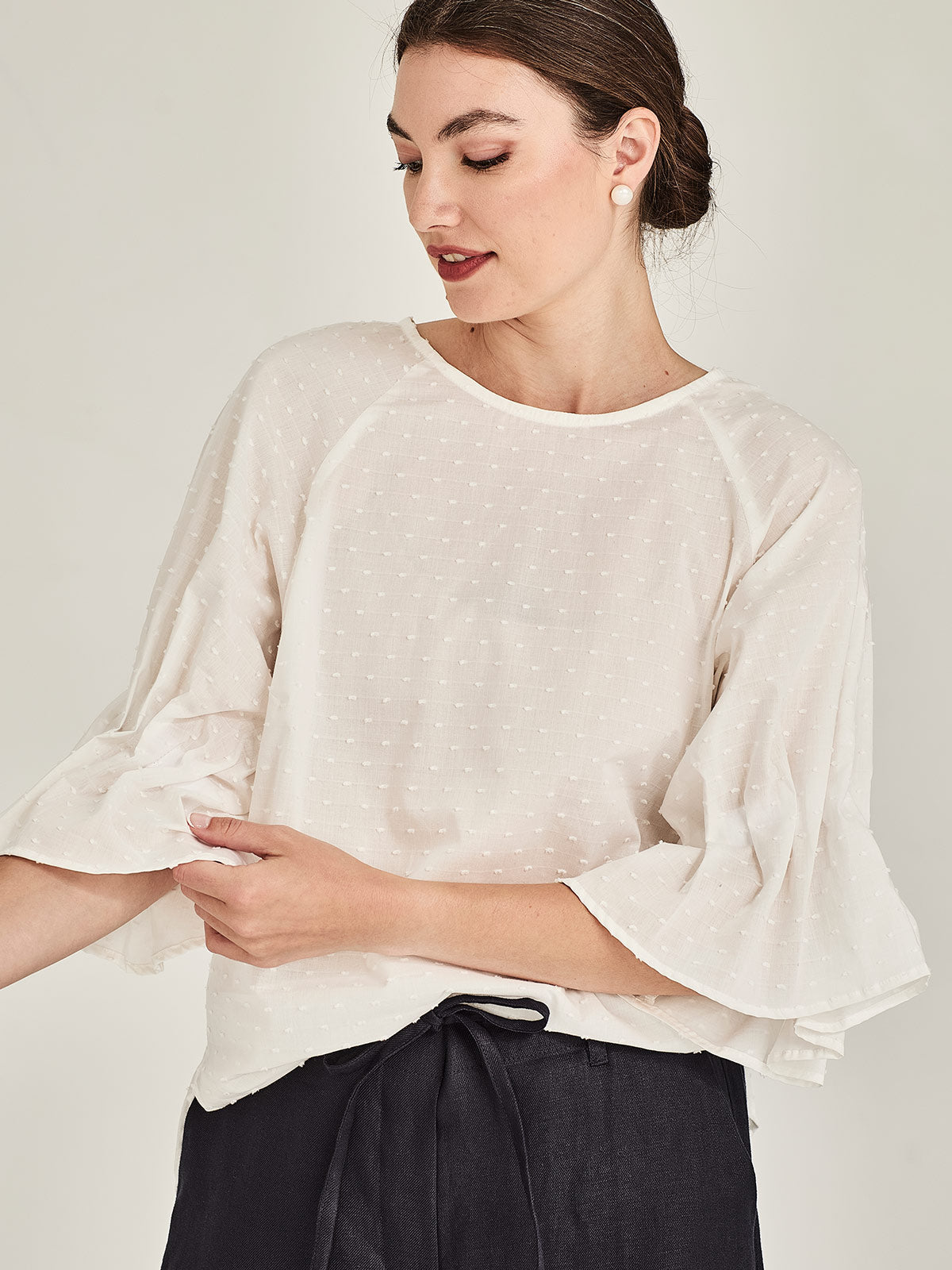 Lohan Tuck Sleeve Top