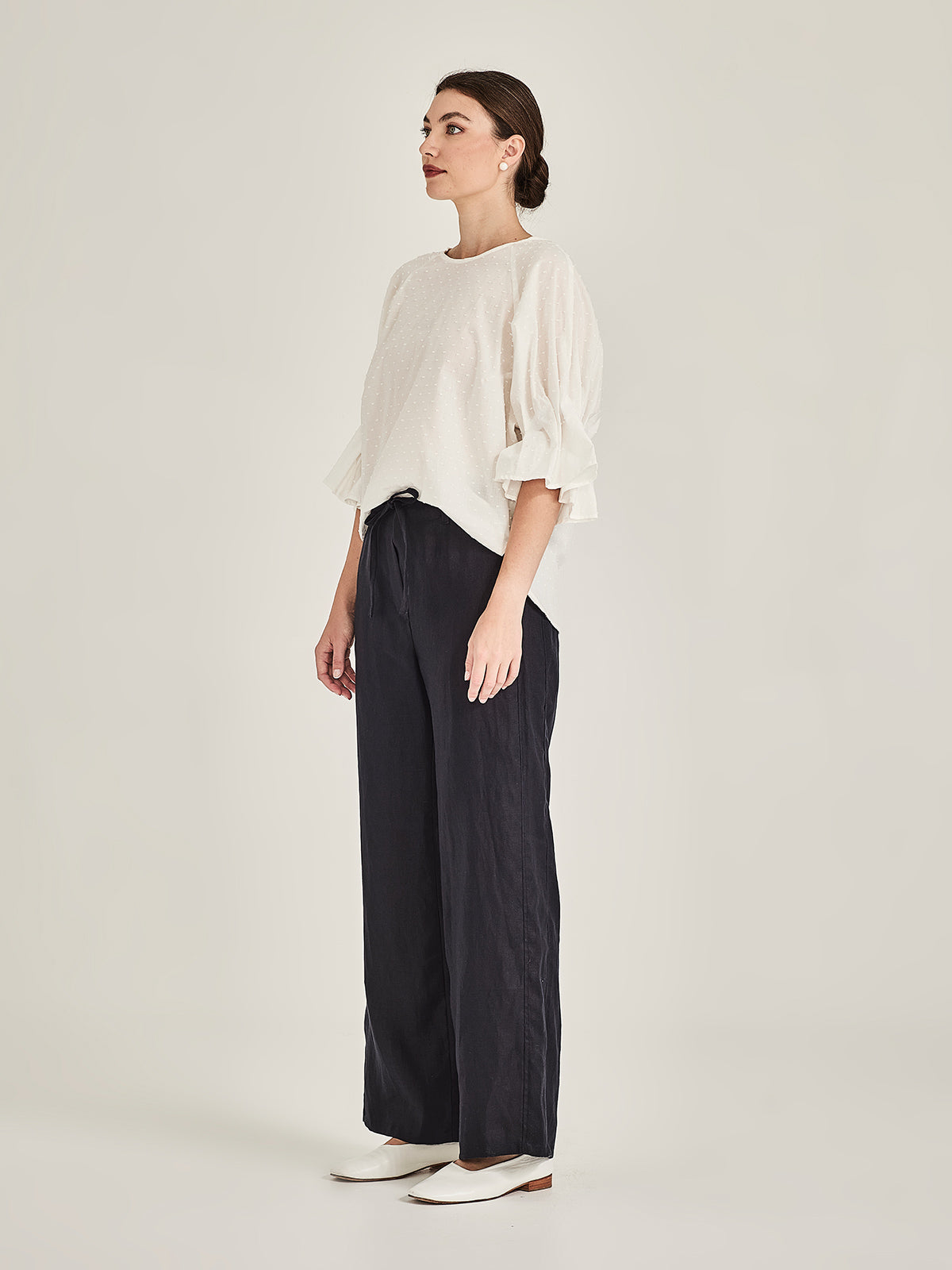 Lohan Tuck Sleeve Top