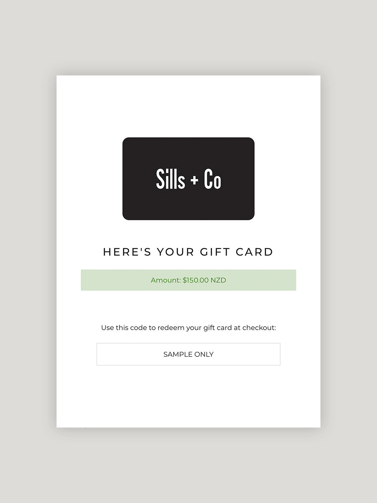 $150 e-Gift Card