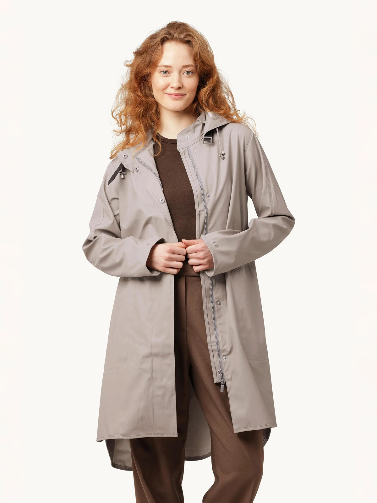 Raincoat w Detach Hood